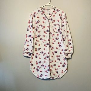 Nightgear Flannel Nightshirt 100% Cotton S Scottie Dogs.